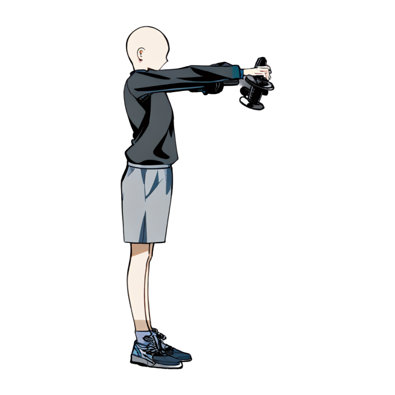 Front Raise, drawn in position