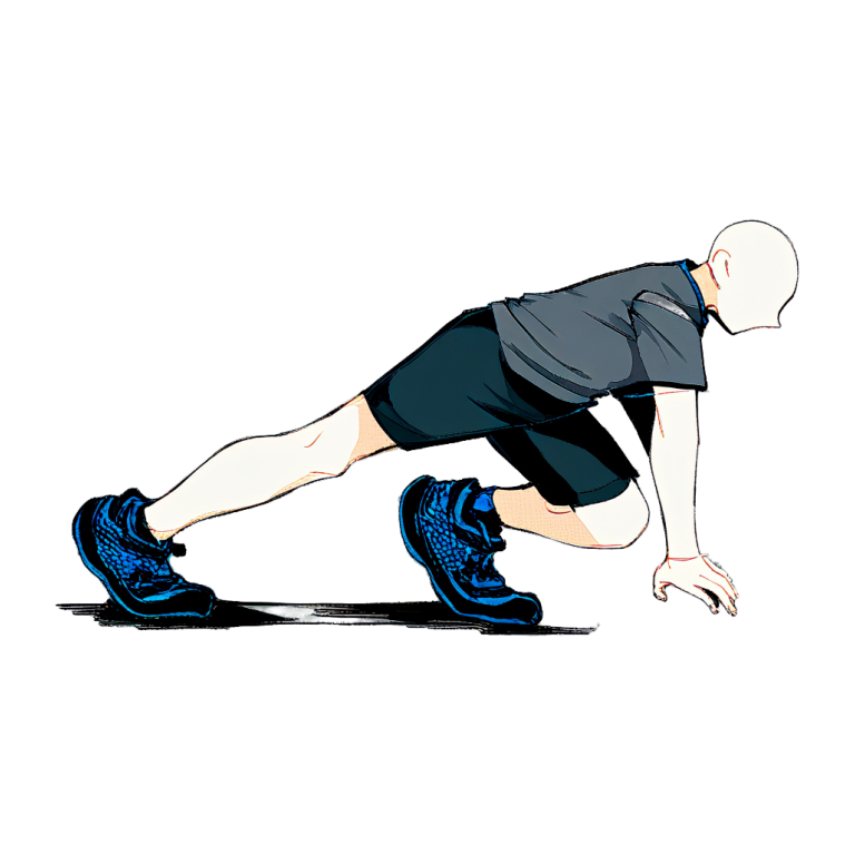 Mountain Climber, drawn in position