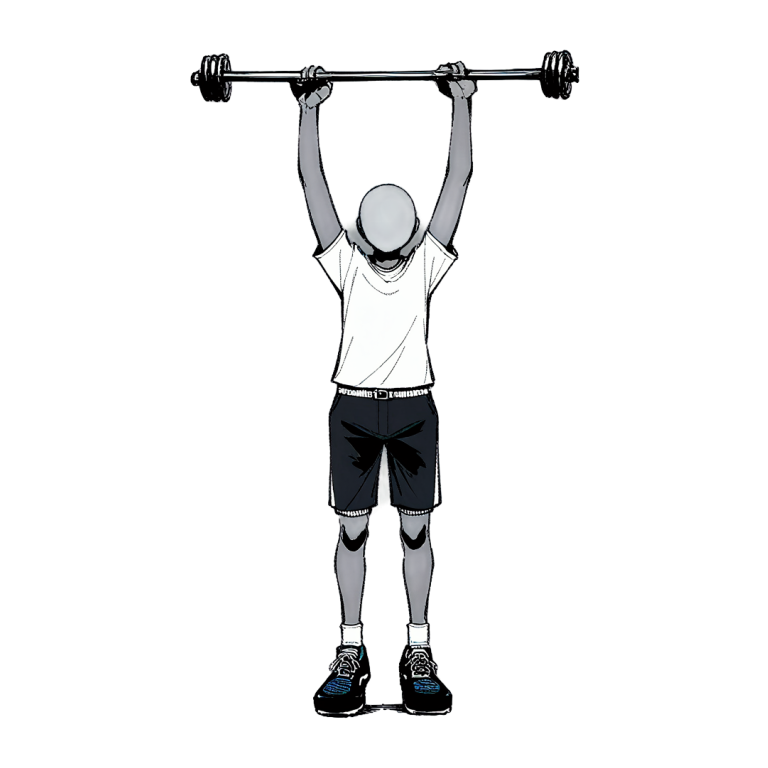 Overhead Press, drawn in position