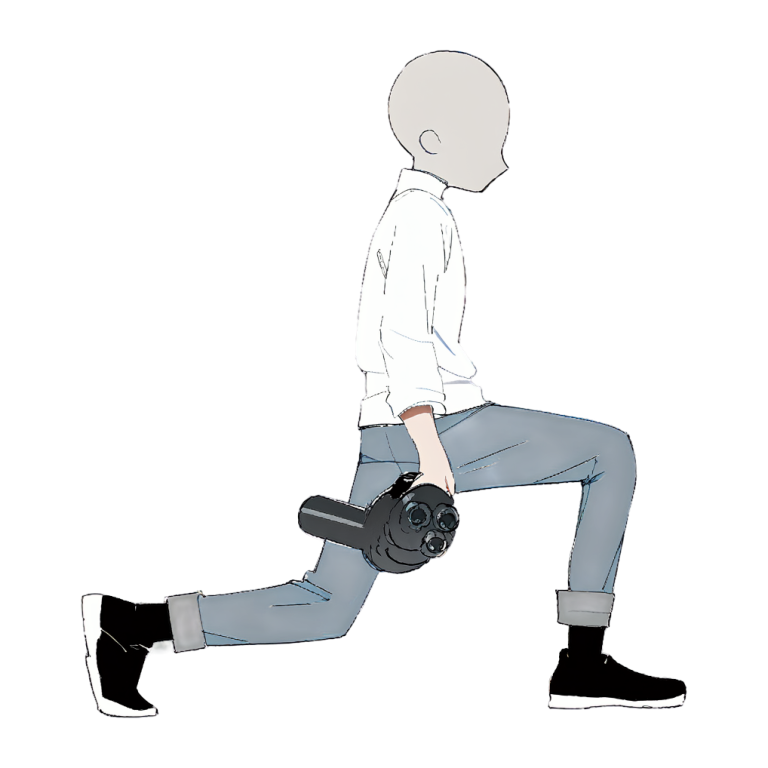 Reverse Lunge, drawn in position