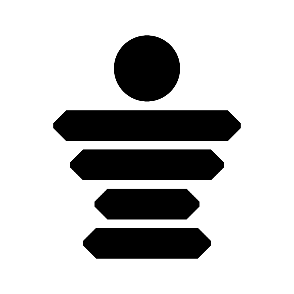 The mark in black, for light backgrounds and print