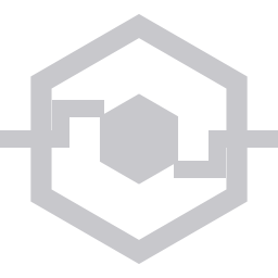 The scrap glyph, a hex nut with a trace through it